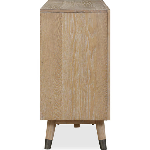 Modus Furniture Franklin Three Drawer Two Door White Oak Sideboard in Au Natural 655450393891 MXNK78 Image 8