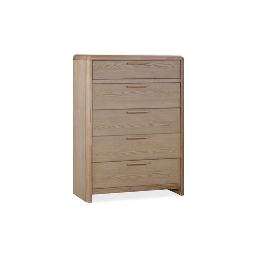 Modus Furano Five Drawer Ash Wood Chest in Ginger Image 1