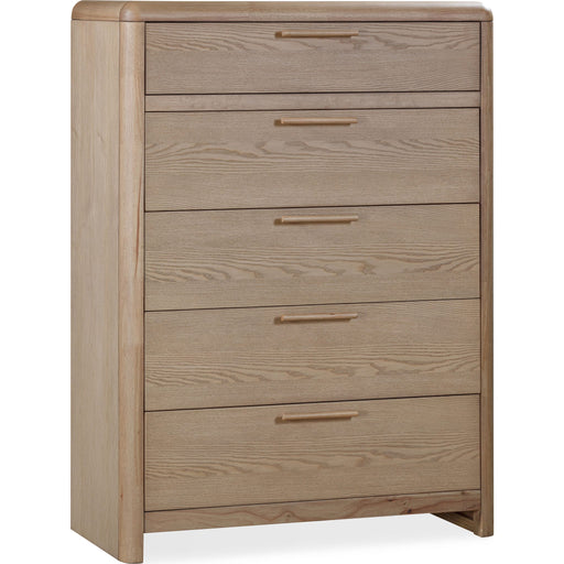 Modus Furniture Furano Five Drawer Ash Wood Chest in Ginger 655450441127 QDTW84 Image 1