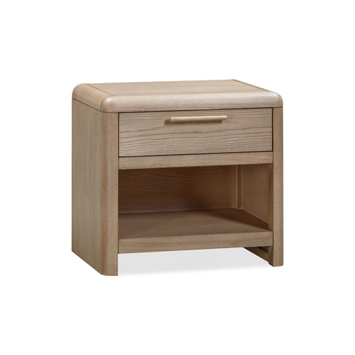 Modus Furano One Drawer One Shelf Ash Wood Nightstand in Ginger Image 1