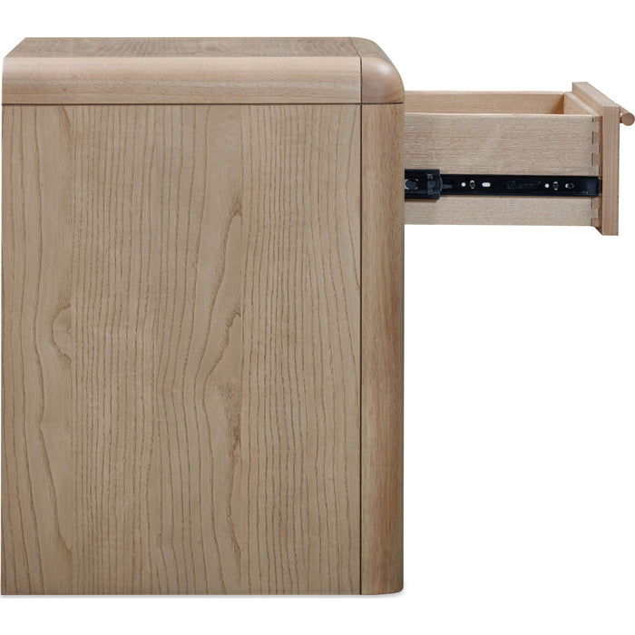 Modus Furniture Furano One Drawer One Shelf Ash Wood Nightstand in Ginger 655450441073 QDTW81 Image 4