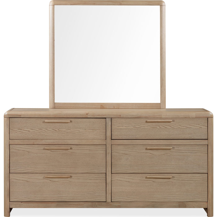 Modus Furniture Furano Six Drawer Ash Wood Dresser in Ginger 655450441097 QDTW82 Image 1