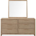 Modus Furniture Furano Six Drawer Ash Wood Dresser in Ginger 655450441097 QDTW82 Image 1
