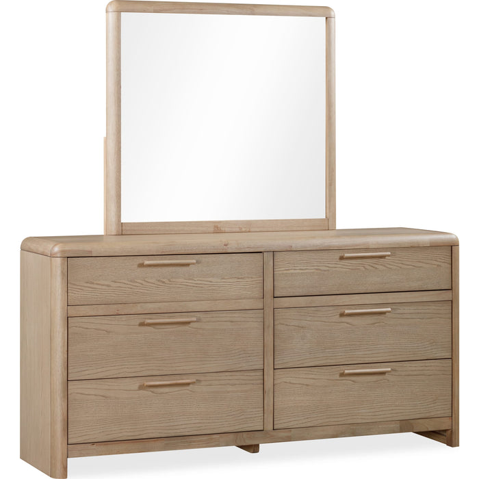 Modus Furniture Furano Six Drawer Ash Wood Dresser in Ginger 655450441097 QDTW82 Image 2