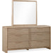 Modus Furniture Furano Six Drawer Ash Wood Dresser in Ginger 655450441097 QDTW82 Image 2