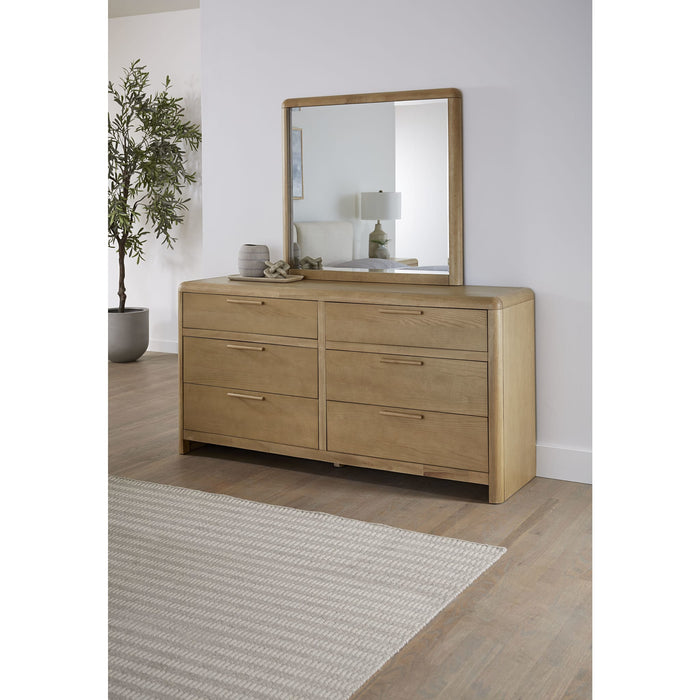 Modus Furniture Furano Six Drawer Ash Wood Dresser in Ginger 655450441097 QDTW82 Image 3
