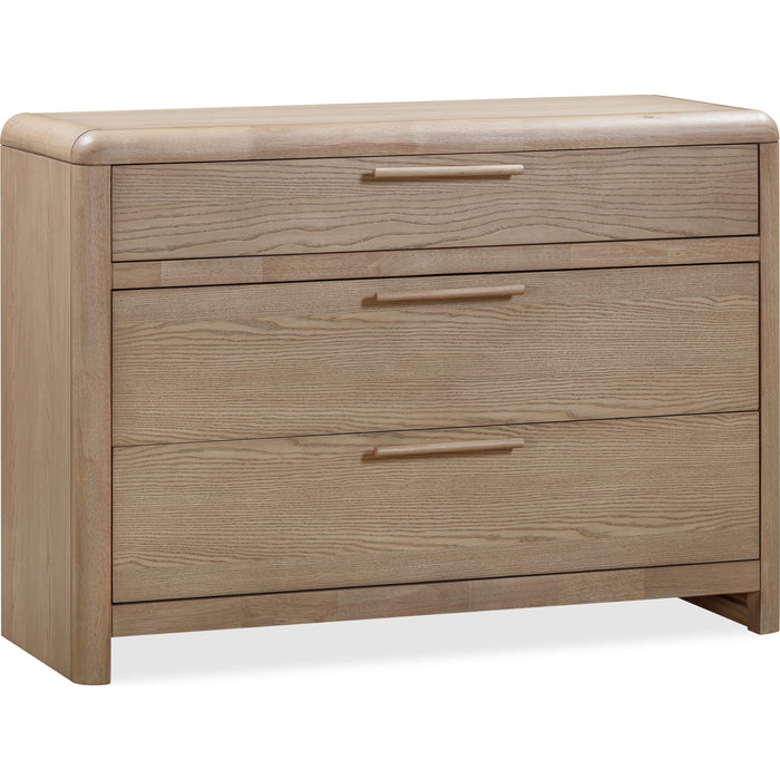 Modus Furniture Furano Three Drawer Ash Wood Bachelor Chest in Ginger 655450441134 QDTW85 Image 3