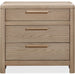 Modus Furniture Furano Three Drawer Ash Wood Nightstand in Ginger 655450441080 QDTW81B Image 1