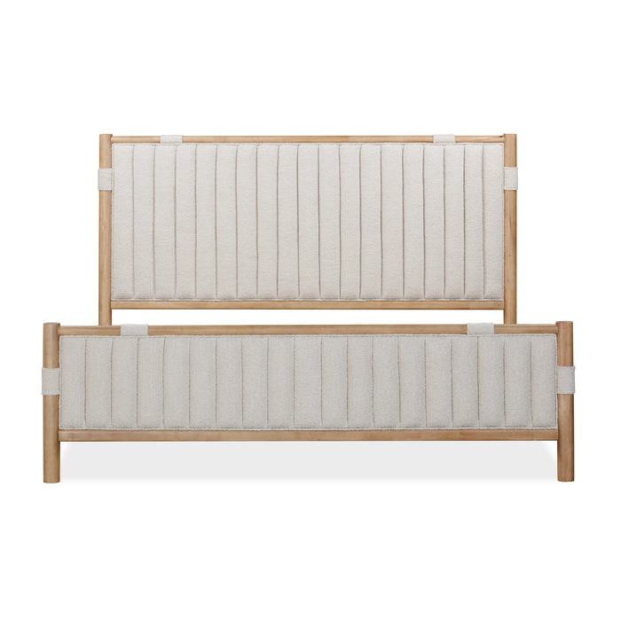 Modus Furano Upholstered Panel Bed in Ginger and Brun BoucleImage 3