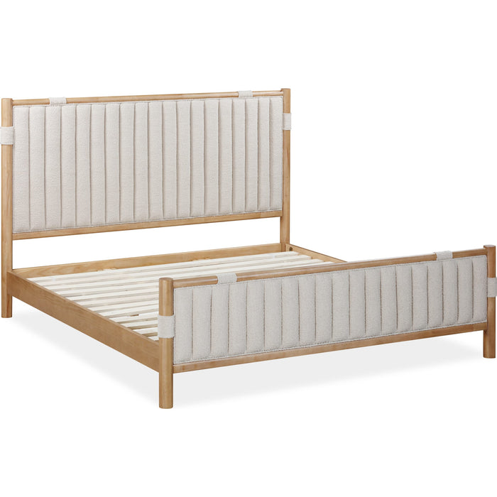 Modus Furniture Furano Upholstered Panel Bed in Ginger and Brun Boucle  QDTWJ  Image 7