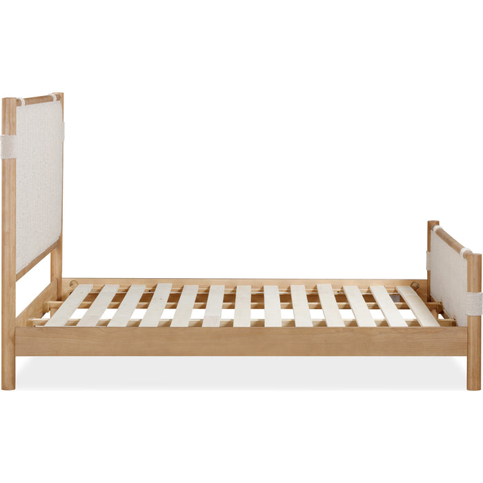 Modus Furniture Furano Upholstered Panel Bed in Ginger and Brun Boucle  QDTWJ  Image 8