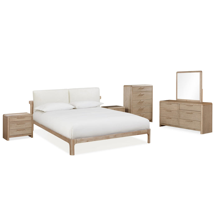 Modus Furano Upholstered Two Cushion Platform Bed in Ginger and Natural LinenImage 6