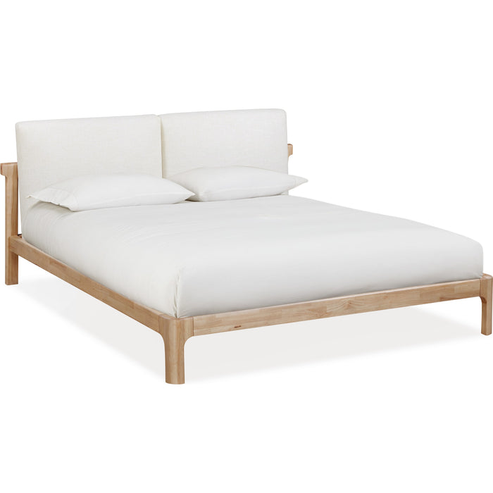 Modus Furniture Furano Upholstered Two Cushion Platform Bed in Ginger and Natural Linen  QDTWK  Image 4
