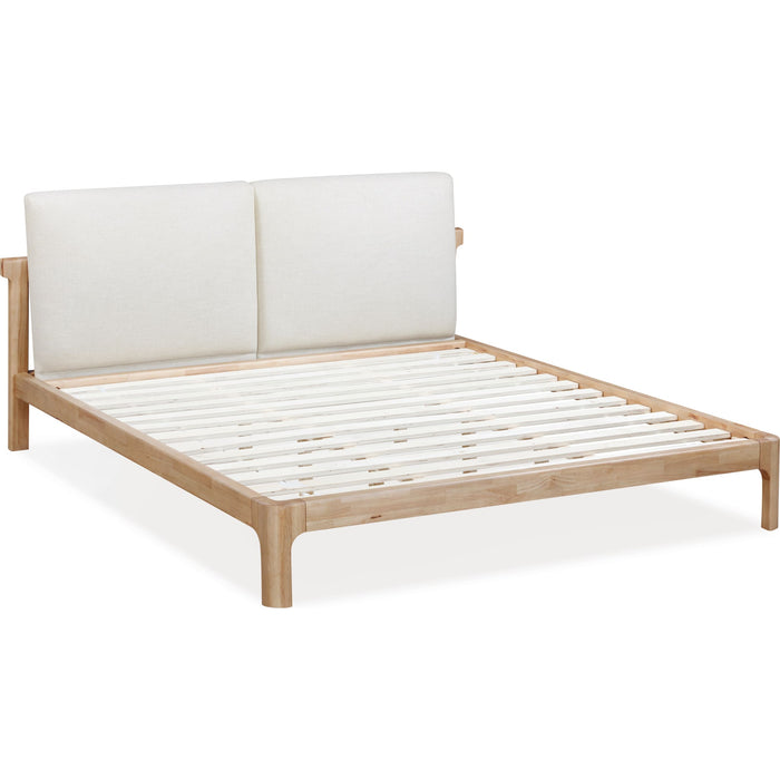 Modus Furniture Furano Upholstered Two Cushion Platform Bed in Ginger and Natural Linen  QDTWK  Image 7