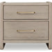 Modus Furniture Gardenia 2 Drawer Oak Wood Nightstand in Chai 655450465673 SDTK81 Image 2