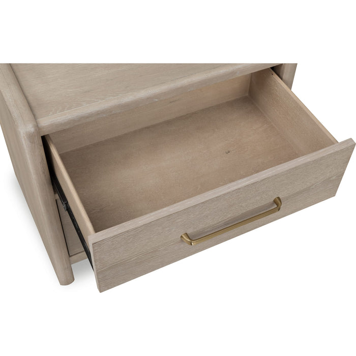 Modus Furniture Gardenia 2 Drawer Oak Wood Nightstand in Chai 655450465673 SDTK81 Image 5