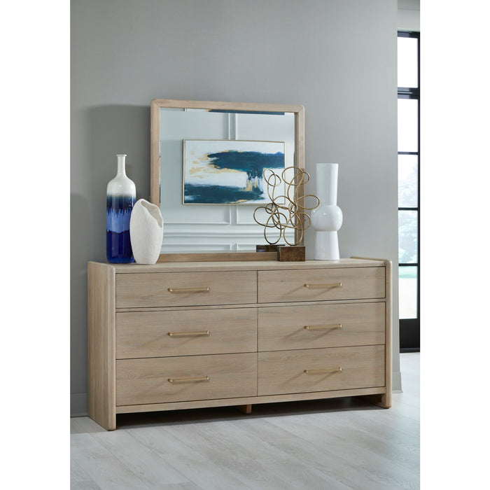 Modus Furniture Gardenia Beveled Glass Wall or Dresser Mirror in Chai 655450465697 SDTK83 Image 1