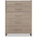 Modus Furniture Gardenia Five Drawer Oak Wood Chest in Chai 655450465703 SDTK84 Image 2