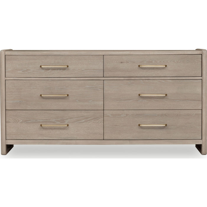 Modus Furniture Gardenia Six Drawer Oak Wood Dresser in Chai 655450465680 SDTK82 Image 11