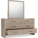 Modus Furniture Gardenia Six Drawer Oak Wood Dresser in Chai 655450465680 SDTK82 Image 3