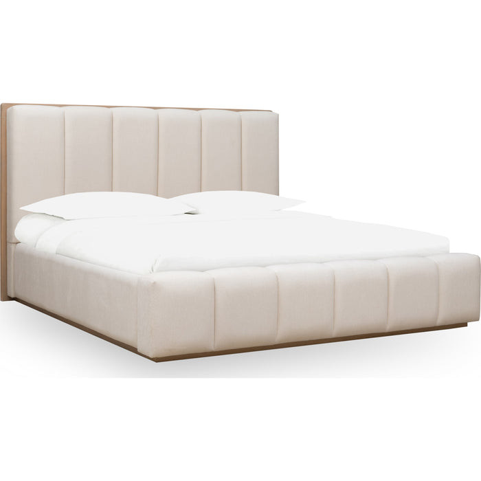 Modus Furniture Gardenia Wood Frame Upholstered Platform Bed in Cotton and Chai  SDTKH  Image 3