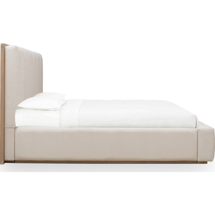Modus Furniture Gardenia Wood Frame Upholstered Platform Bed in Cotton and Chai  SDTKH  Image 4