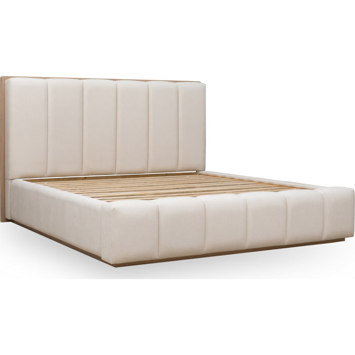 Modus Furniture Gardenia Wood Frame Upholstered Platform Bed in Cotton and Chai  SDTKH  Image 5
