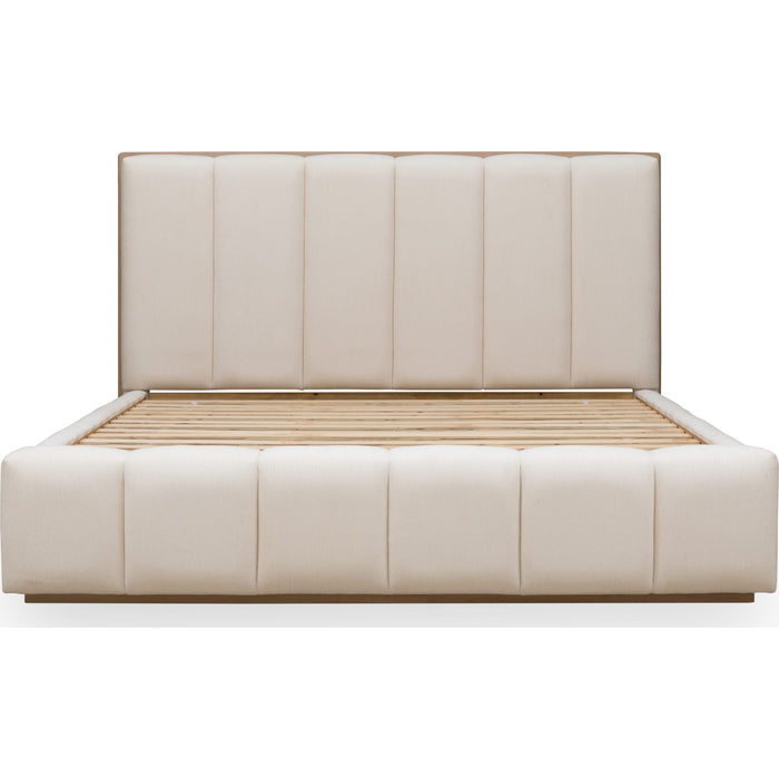 Modus Furniture Gardenia Wood Frame Upholstered Platform Bed in Cotton and Chai  SDTKH  Image 6