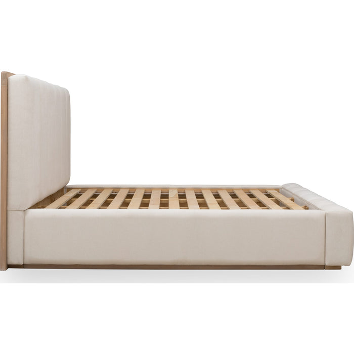 Modus Furniture Gardenia Wood Frame Upholstered Platform Bed in Cotton and Chai  SDTKH  Image 7