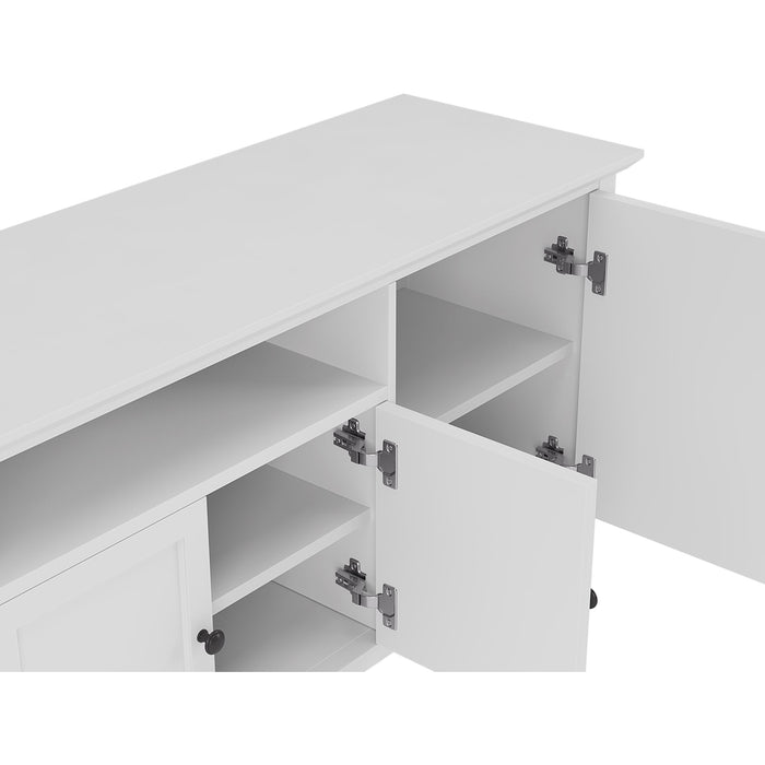 Modus Furniture Grace 74 Inch Four Door Entertainment Console in Snowfall 655450488771 PNRA26A Image 3