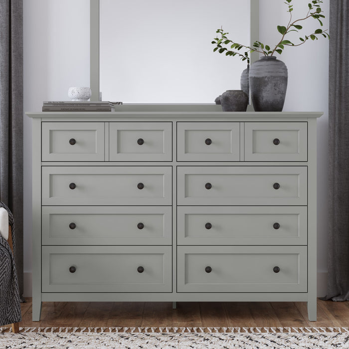 Modus Furniture Grace Eight Drawer Dresser in Elephant Gray (2024) 655450434532 PNKG82A Main Image