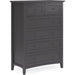 Modus Furniture Grace Five Drawer Chest in Raven Black (2024) 655450431654 PNRB84A Image 2