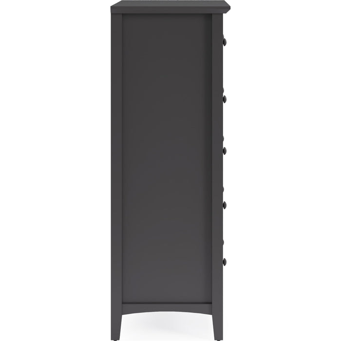 Modus Furniture Grace Five Drawer Chest in Raven Black (2024) 655450431654 PNRB84A Image 4