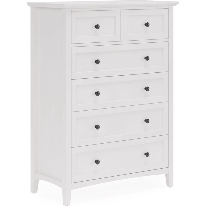 Modus Furniture Grace Five Drawer Chest in Snowfall White (2024) 655450431678 PNRA84A Image 2
