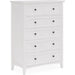 Modus Furniture Grace Five Drawer Chest in Snowfall White (2024) 655450431678 PNRA84A Image 2