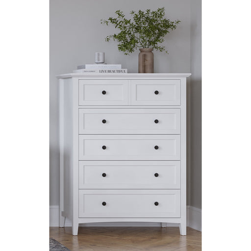 Modus Grace Five Drawer Chest in Snowfall White (2024) Main Image