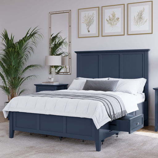 Modus Grace Four Drawer Platform Storage Bed in Blueberry Main Image