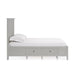 Modus Grace Four Drawer Platform Storage Bed in Elephant GrayImage 3