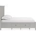Modus Furniture Grace Four Drawer Platform Storage Bed in Elephant Gray  PNKGD  Image 3