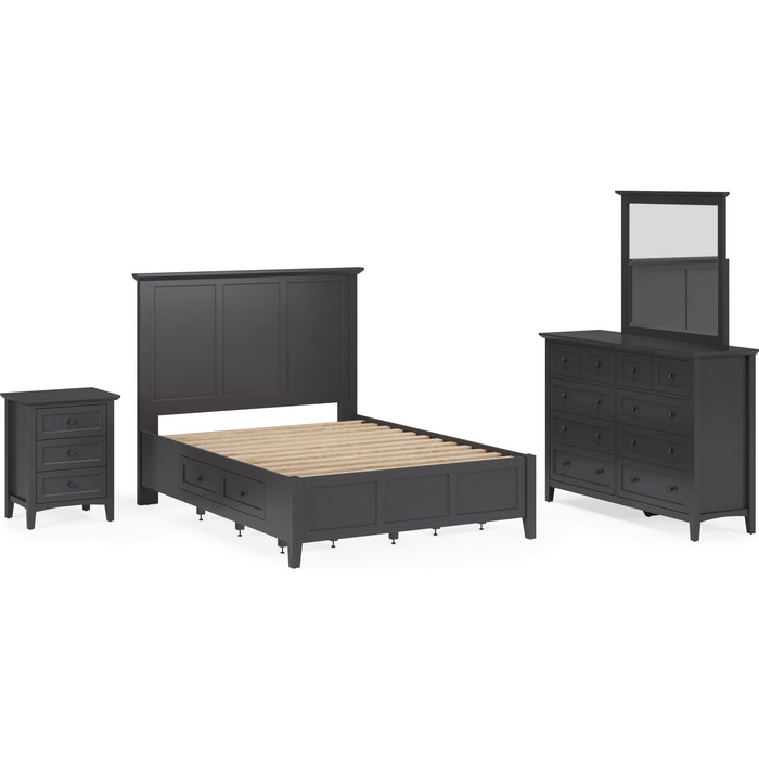 Modus Furniture Grace Four Drawer Platform Storage Bed in Raven Black  PNRBD  Image 12