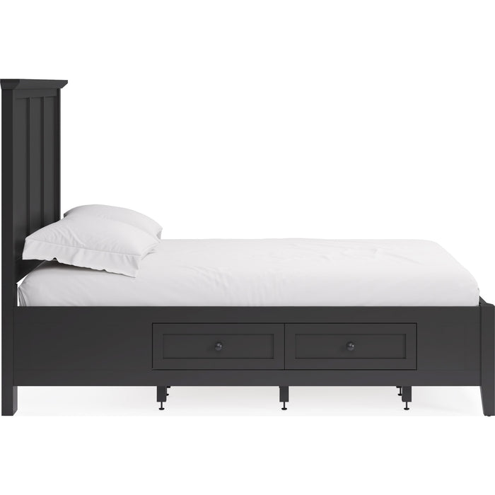 Modus Furniture Grace Four Drawer Platform Storage Bed in Raven Black  PNRBD  Image 3