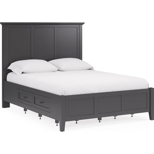 Modus Furniture Grace Four Drawer Platform Storage Bed in Raven Black  PNRBD  Image 4