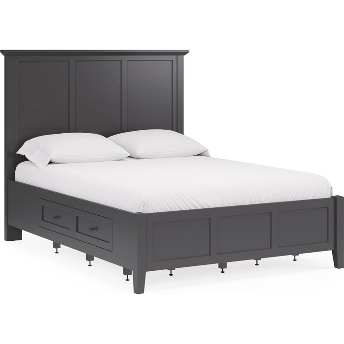 Modus Furniture Grace Four Drawer Platform Storage Bed in Raven Black  PNRBD  Image 4
