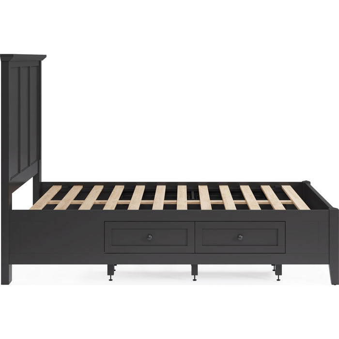 Modus Furniture Grace Four Drawer Platform Storage Bed in Raven Black  PNRBD  Image 6