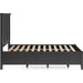 Modus Furniture Grace Four Drawer Platform Storage Bed in Raven Black  PNRBD  Image 6