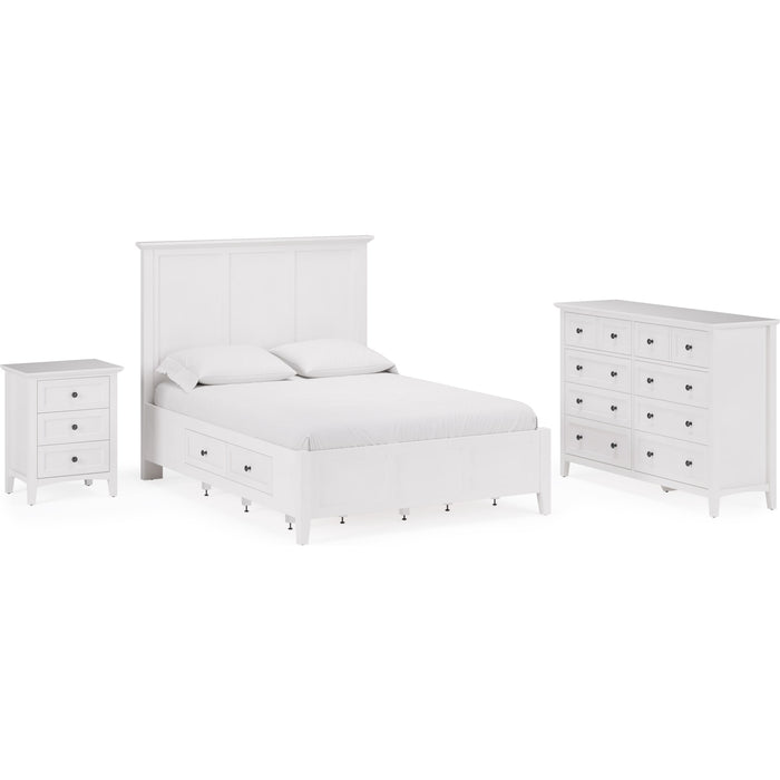 Modus Furniture Grace Four Drawer Platform Storage Bed in Snowfall White  PNRAD  Image 13