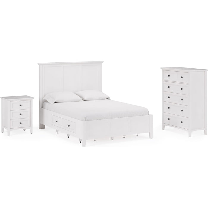 Modus Furniture Grace Four Drawer Platform Storage Bed in Snowfall White  PNRAD  Image 15