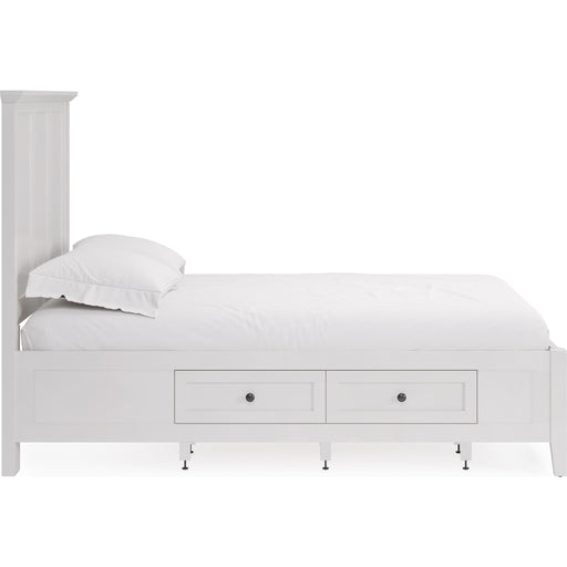 Modus Furniture Grace Four Drawer Platform Storage Bed in Snowfall White  PNRAD  Image 5
