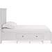 Modus Furniture Grace Four Drawer Platform Storage Bed in Snowfall White  PNRAD  Image 5