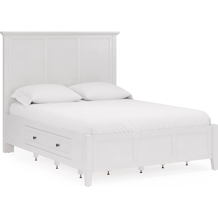 Modus Furniture Grace Four Drawer Platform Storage Bed in Snowfall White  PNRAD  Image 6